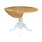 International Concepts Round 42 in Round Dual Drop Leaf Pedestal Table, White / Natural, 42 W, 42 L, 29.5 in H, Wood T02-42DP - alternate 8